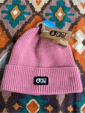 NWT Picture Organic Clothing Colino Rib Cuff Beanie in Cashmere Rose (One Size)
